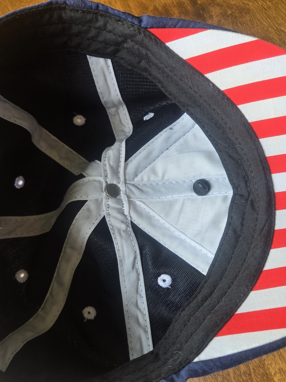 Men's Navy Cotton Cap with Shield Pin - Picture 3 of 4